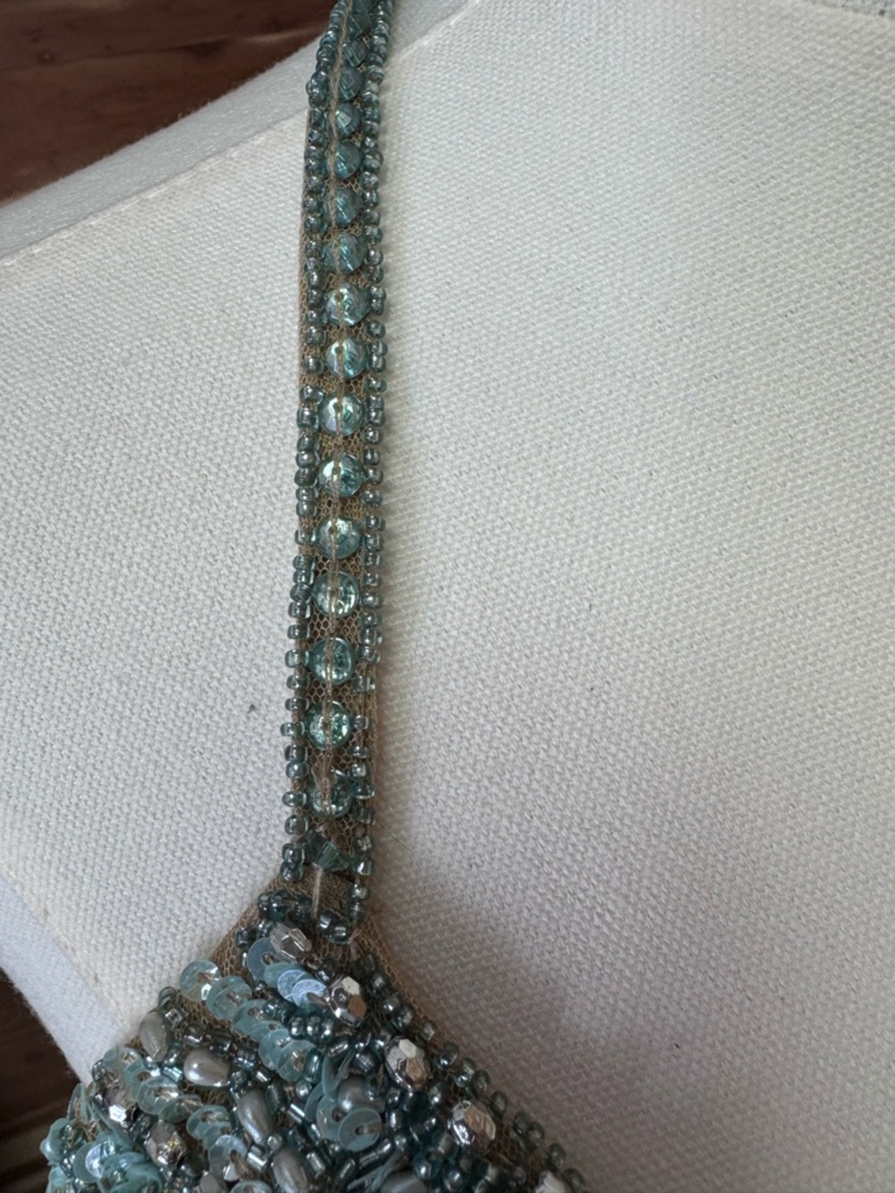Sherri Hill Aqua Gold Red Carpet Goddess Gown NWT Size 16 - Picture 14 of 17